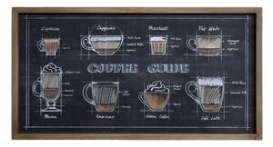 Černá nástěnná cedule s dřevěným rámem Coffee – 40*30 cm - Chic Antique