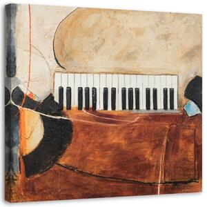 Obraz na plátně Abstraktní klávesy klavíru Rozměry: 30 x 30 cm