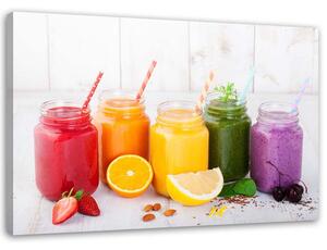 Obraz na plátně Zdravé ovocné koktejly Rozměry: 60 x 40 cm