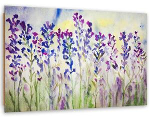 Obraz Fialové květy na louce Rozměry: 120 x 80 cm, Provedení: Obraz na plátně