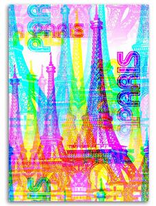 Obraz na plátně Neon Paris Rozměry: 40 x 60 cm