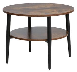 TRENDY ELINOR B konferenční stolek, hnědá rustik/černá mat