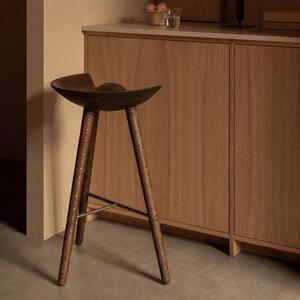 AUDO (MENU) Barová stolička ML 42 Counter, Natural Oak, mosaz