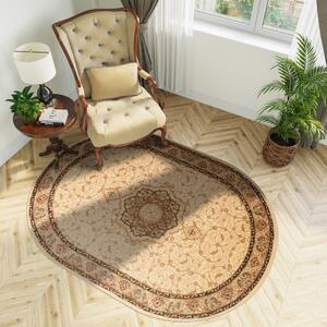 Makro Abra Oválný koberec YESEMEK 5071A krémový Rozměr: 250x350 cm