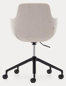 Otočná židle tassina na kolečkách světle béžová