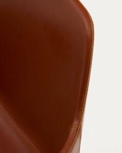 Otočná židle tassina kožená hnědá