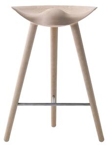 AUDO (MENU) Barová stolička ML 42 Counter, Natural Oak, nerezová ocel