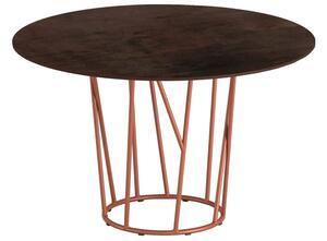 Fast Jídelní stůl Wild, Fast, kulatý 120x73 cm, rám lakovaný hliník barva dle vzorníku, deska keramika dekor Polar
