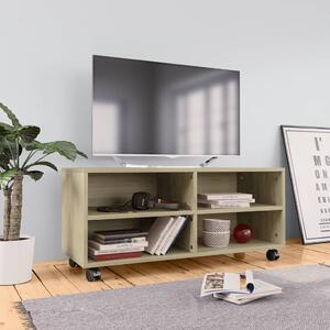 TV stolek s kolečky dub sonoma 90 x 35 x 35 cm dřevotříska