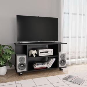 TV stolek s kolečky černý 80 x 40 x 40 cm dřevotříska