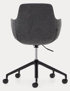 Otočná židle tassina na kolečkách tmavě šedá