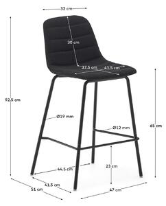 Barová židle luzinda 65 cm černá