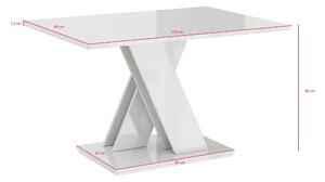 Konferenční stolek Barax Mini (bílá + kámen). 1055162