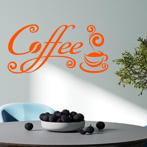 Živá Zeď Samolepka Čas na dobrou kávu Barva: černá