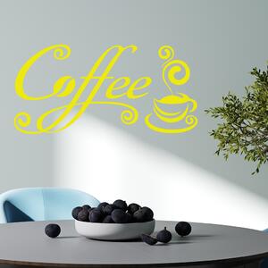 Živá Zeď Samolepka Čas na dobrou kávu Barva: černá