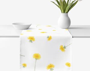 Goldea běhoun na stůl 100% bavlněné plátno - pampelišky 35x140 cm