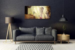 Obraz na skle Žena Dříví Člověk 125x50 cm