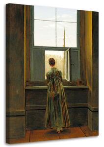 Obraz na plátně Žena u okna - Caspar David Friedrich, reprodukce Rozměry: 40 x 60 cm