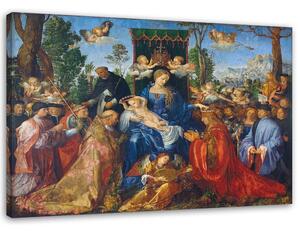Obraz na plátně Svátek růžence - Albrecht Dürer, reprodukce Rozměry: 60 x 40 cm