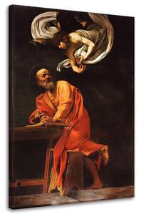 Obraz na plátně Svatý Matouš a anděl - Michelangelo Merisi da Caravaggio, reprodukce Rozměry: 40 x 60 cm