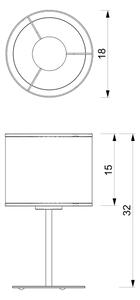 Stolní lampa ARDEN 1xE27/15W/230V béžová/hnědá