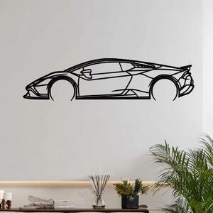 Dřevěný obraz Lamborghini Huracan | Rozměry (cm): 60x15 | Zvolte barvu dekoru: Černá