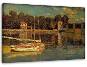 Obraz na plátně Most u Argenteuil - Claude Monet, reprodukce Rozměry: 60 x 40 cm