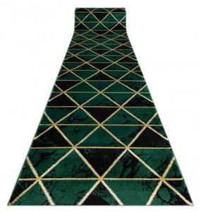 Běhoun EMERALD exkluzivní 1020 glamour, marmur, trojúhelníky zelený/zlatý