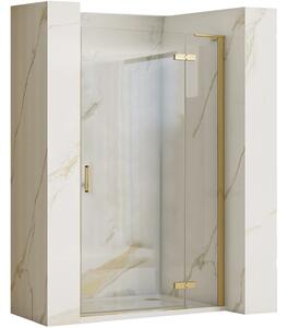Rea - Sprchové dveře Hugo 80 + profil - zlatá/transparentní