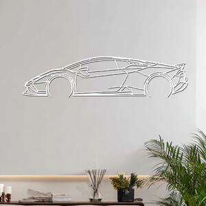 Dřevěný obraz Lamborghini Huracan | Rozměry (cm): 60x15 | Zvolte barvu dekoru: Bílá