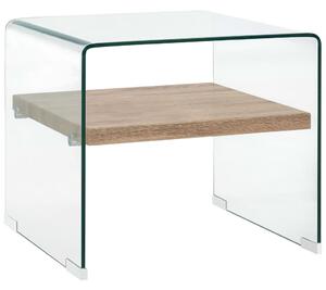 Konferenční stolek čirý 50 x 50 x 45 cm tvrzené sklo