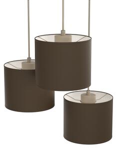 Lustr na lanku ARDEN 3xE27/15W/230V pr. 30 cm béžová/hnědá