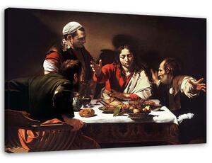 Obraz na plátně Večeře v Emauzích - Michelangelo Merisi da Caravaggio, reprodukce Rozměry: 60 x 40 cm
