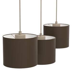 Lustr na lanku ARDEN 3xE27/15W/230V béžová/hnědá