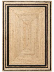 Hanse Home, Kusový koberec Looma 106302 Natural Gold Black, 120x170, béžová, chodba / předsíň