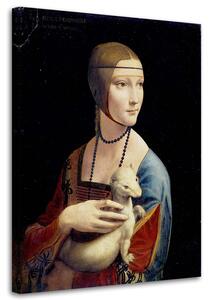 Obraz na plátně Dáma s hranostajem - Leonardo da Vinci, reprodukce Rozměry: 40 x 60 cm