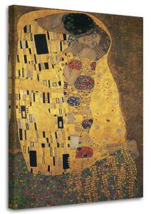 Obraz na plátně Polibek - Gustav Klimt, reprodukce Rozměry: 40 x 60 cm