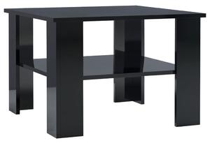 Konferenční stolek černý vysoký lesk 60x60x42 cm dřevotříska