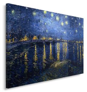 Obraz na plátně Hvězdná noc nad Rhônou - Vincent van Gogh, reprodukce Rozměry: 60 x 40 cm