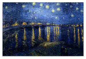 Obraz na plátně Hvězdná noc nad Rhônou - Vincent van Gogh, reprodukce Rozměry: 60 x 40 cm