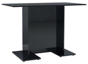 Jídelní stůl černý vysoký lesk 110 x 60 x 75 cm dřevotříska