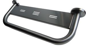 Bemeta Design HELP: Madlo, 500 mm, s poličkou, s krytkou, nerez, mat - 301100572