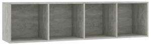 Knihovna/TV skříňka betonově šedá 143 x 30 x 36 cm