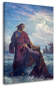 Obraz na plátně Tající se sv. Petr a Ježíš, Vídeň Rozměry: 40 x 60 cm