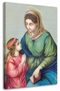 Obraz na plátně Svatá Anna a malá panna Marie Rozměry: 40 x 60 cm