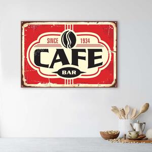 Obraz na plátně Cedule retro kavárna Rozměry: 60 x 40 cm