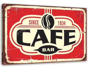 Obraz Retro kavárna Velikost: 120 x 80 cm, Provedení: Panelový obraz