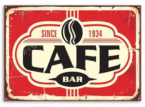 Obraz Retro kavárna Velikost: 120 x 80 cm, Provedení: Panelový obraz