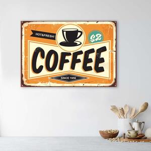 Obraz na plátně Cedule s kávou Rozměry: 60 x 40 cm