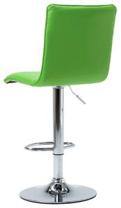 Barová židle zelená umělá kůže
